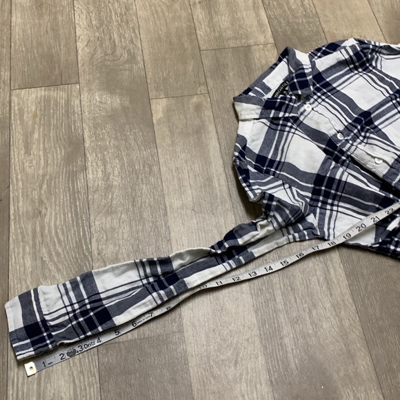 Womens J. Crew Plaid Long‎ Sleeve Front Tie Shirt Dress - Picture 3 of 7